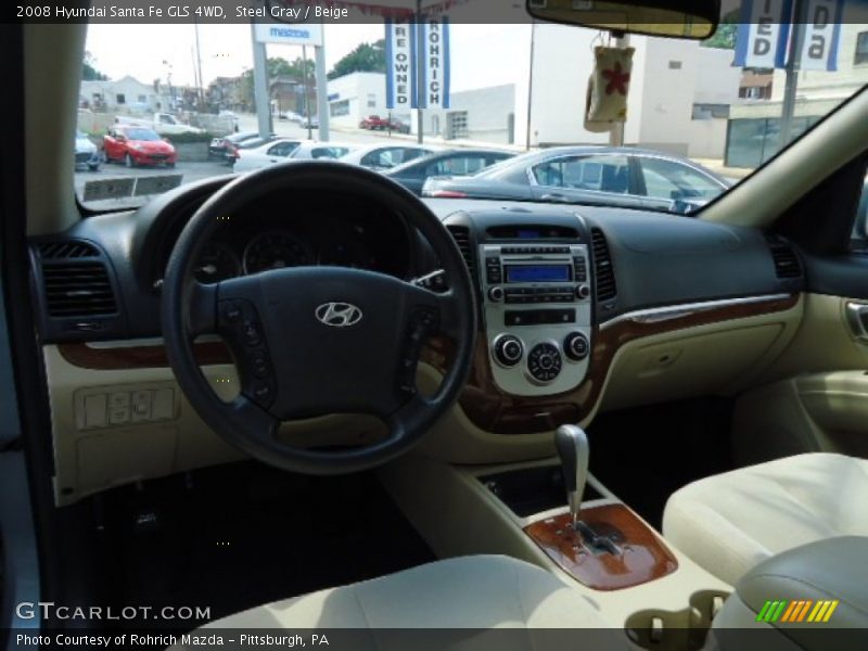 Steel Gray / Beige 2008 Hyundai Santa Fe GLS 4WD