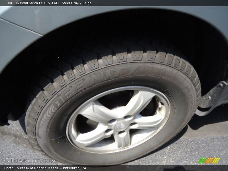 Steel Gray / Beige 2008 Hyundai Santa Fe GLS 4WD
