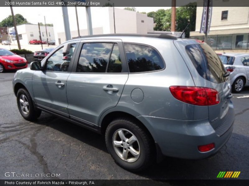 Steel Gray / Beige 2008 Hyundai Santa Fe GLS 4WD