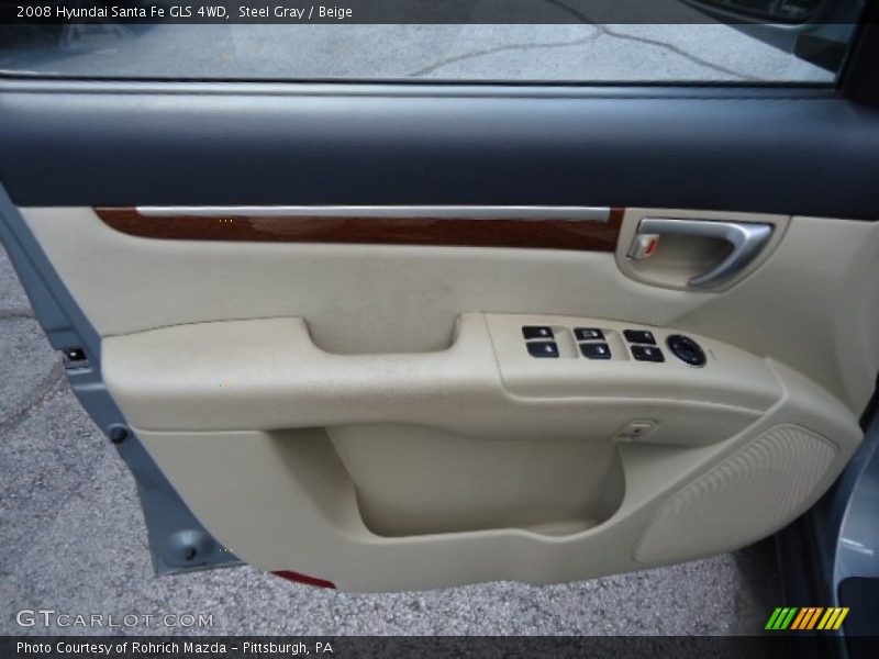 Steel Gray / Beige 2008 Hyundai Santa Fe GLS 4WD