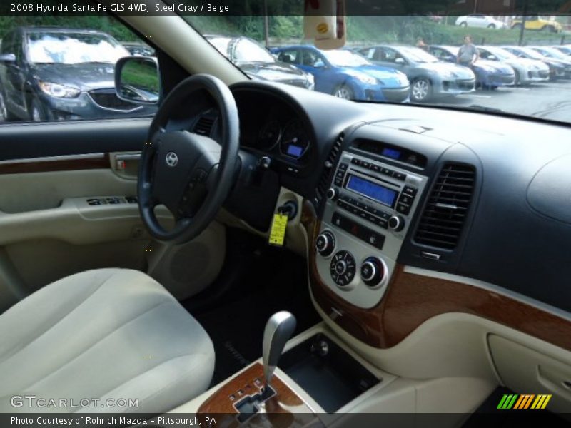 Steel Gray / Beige 2008 Hyundai Santa Fe GLS 4WD