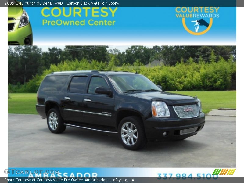 Carbon Black Metallic / Ebony 2009 GMC Yukon XL Denali AWD