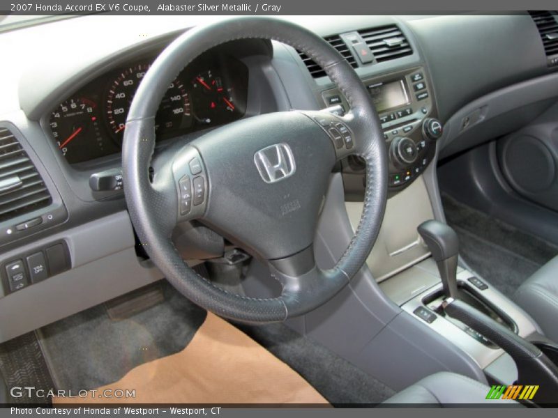 Alabaster Silver Metallic / Gray 2007 Honda Accord EX V6 Coupe