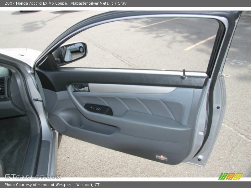 Alabaster Silver Metallic / Gray 2007 Honda Accord EX V6 Coupe