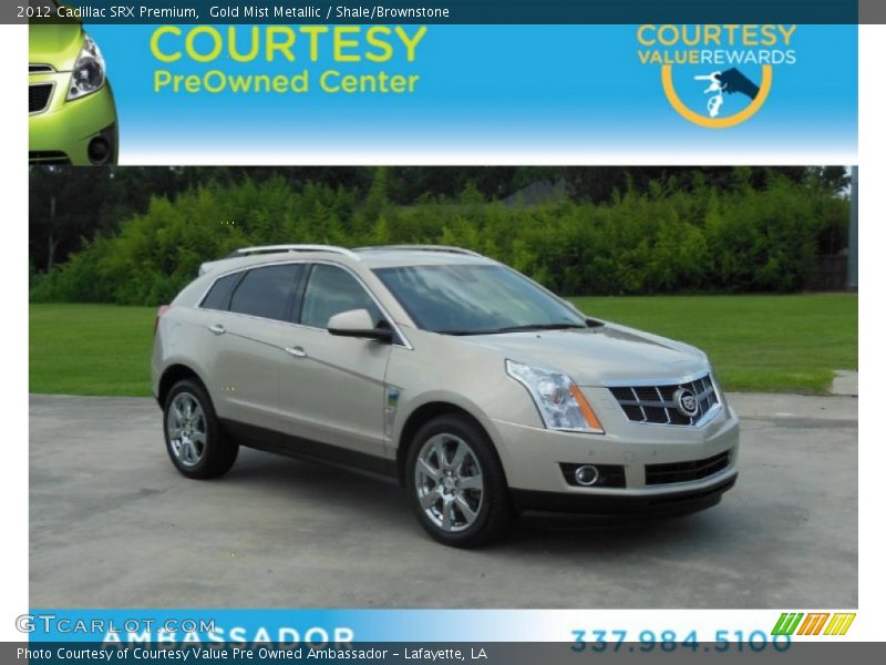 Gold Mist Metallic / Shale/Brownstone 2012 Cadillac SRX Premium