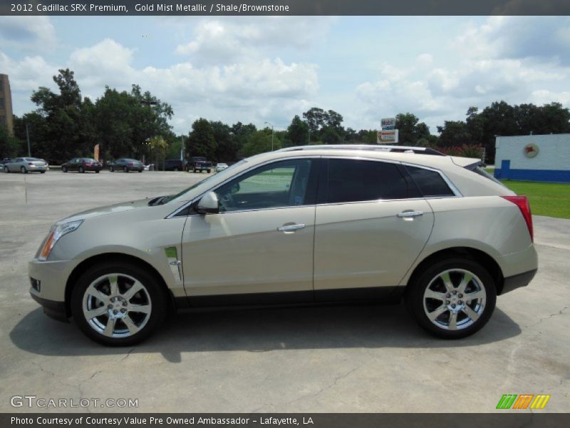 Gold Mist Metallic / Shale/Brownstone 2012 Cadillac SRX Premium