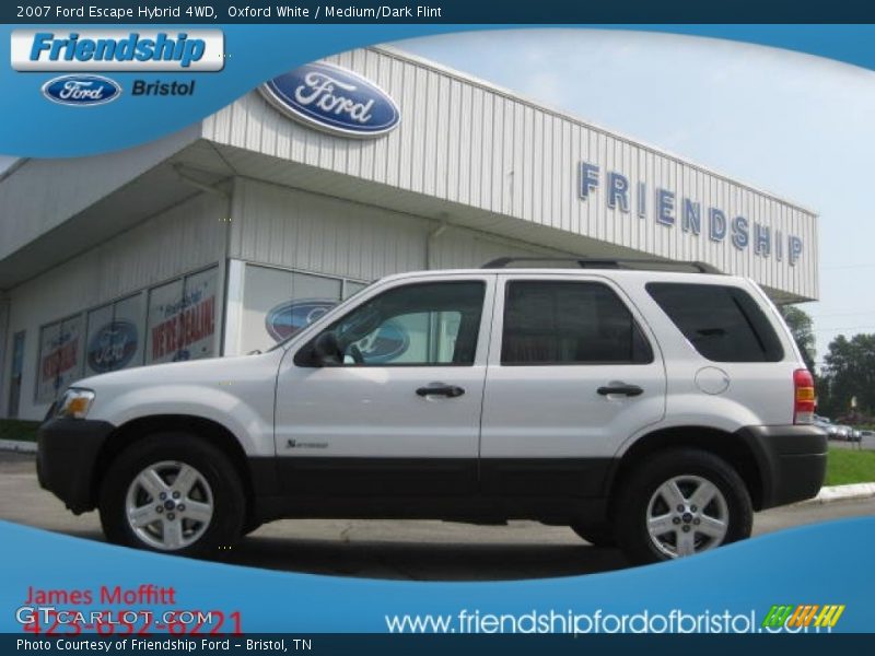 Oxford White / Medium/Dark Flint 2007 Ford Escape Hybrid 4WD