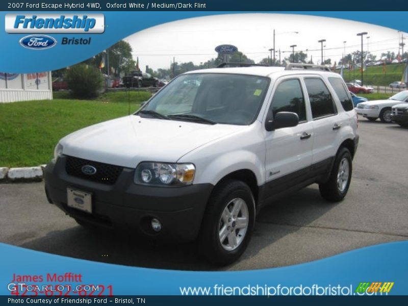 Oxford White / Medium/Dark Flint 2007 Ford Escape Hybrid 4WD