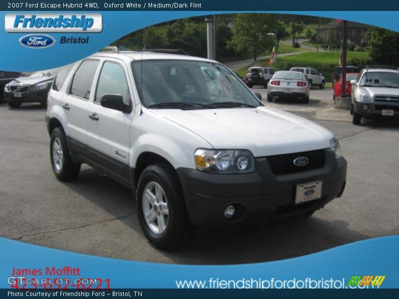 Oxford White / Medium/Dark Flint 2007 Ford Escape Hybrid 4WD