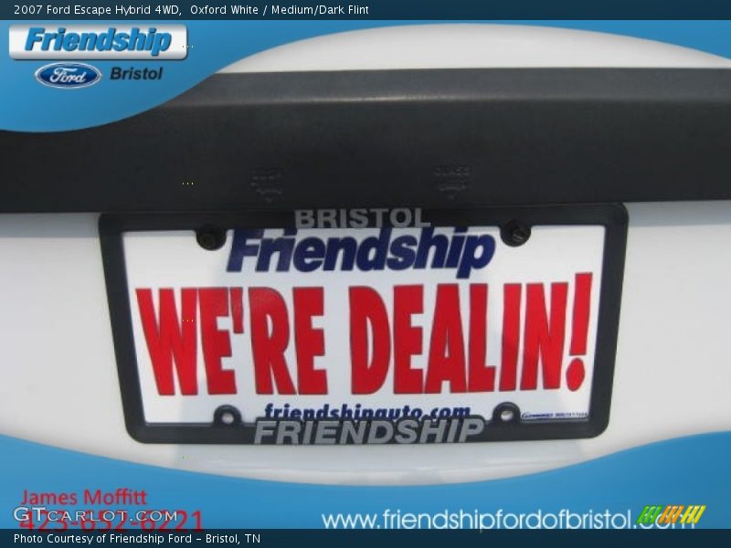 Oxford White / Medium/Dark Flint 2007 Ford Escape Hybrid 4WD
