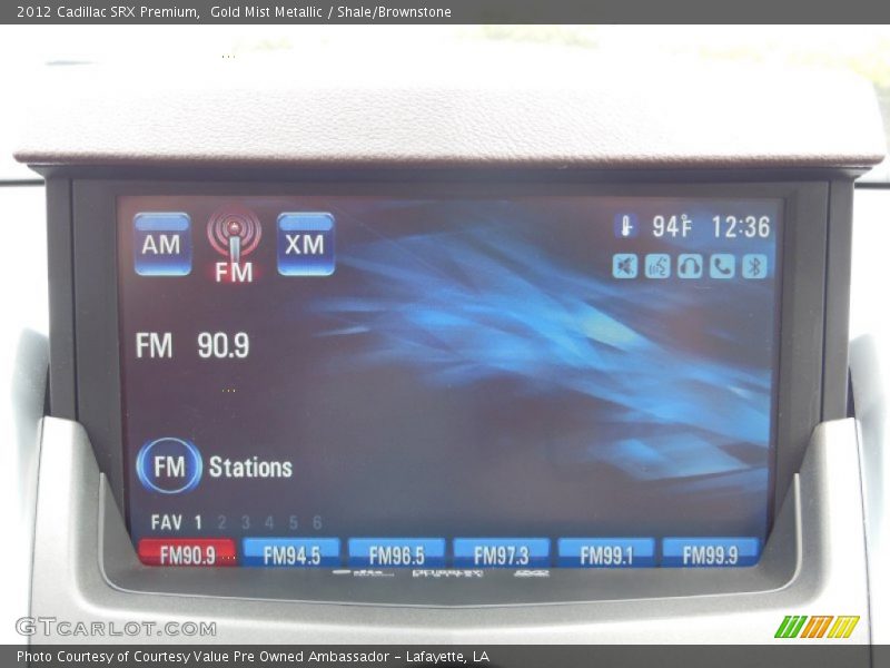 Gold Mist Metallic / Shale/Brownstone 2012 Cadillac SRX Premium