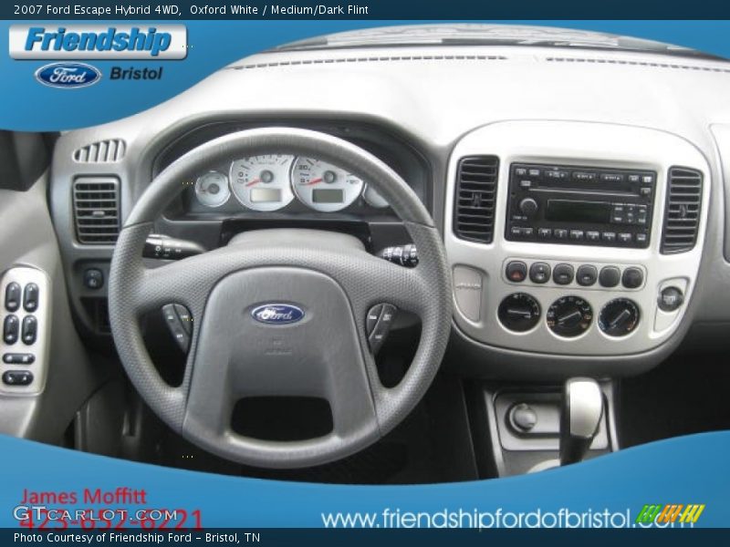 Oxford White / Medium/Dark Flint 2007 Ford Escape Hybrid 4WD