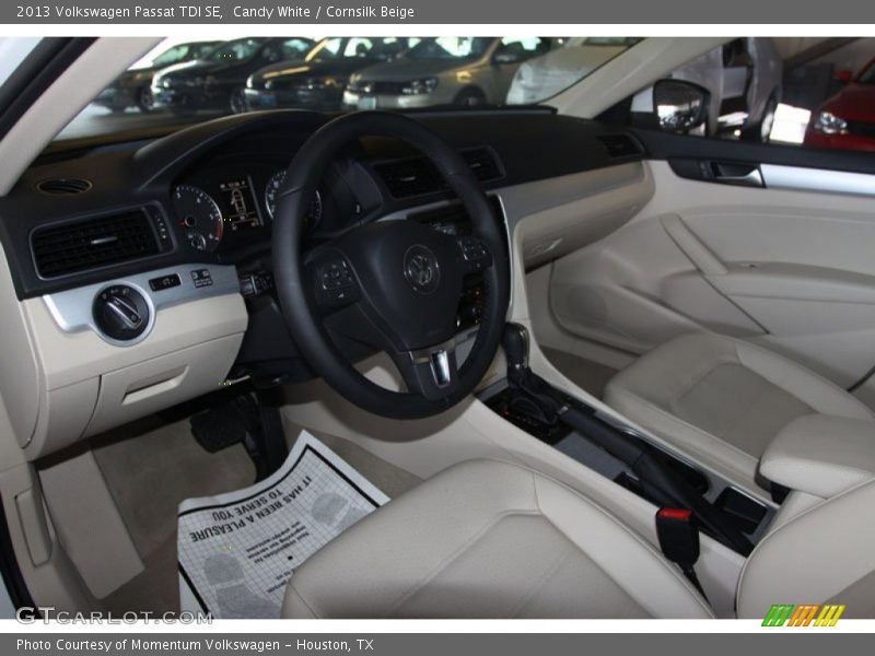 Candy White / Cornsilk Beige 2013 Volkswagen Passat TDI SE