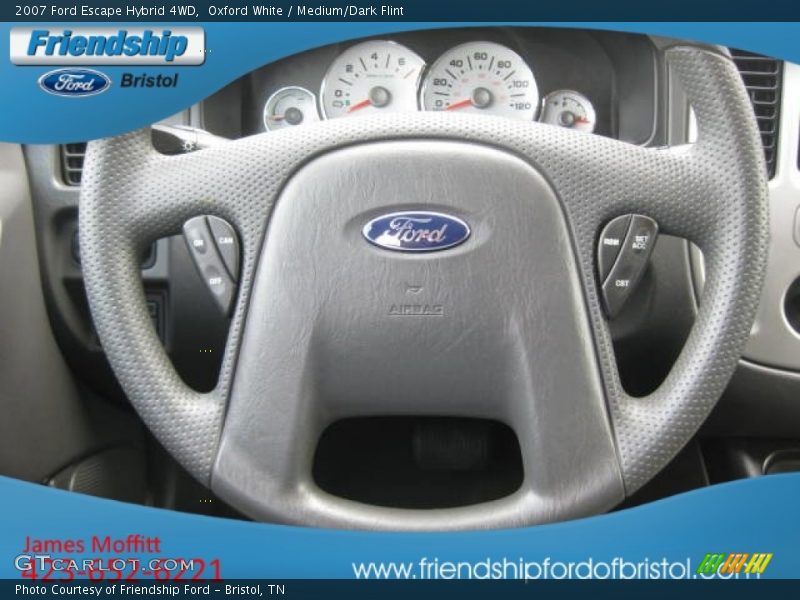 Oxford White / Medium/Dark Flint 2007 Ford Escape Hybrid 4WD