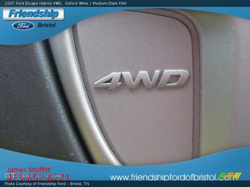 Oxford White / Medium/Dark Flint 2007 Ford Escape Hybrid 4WD