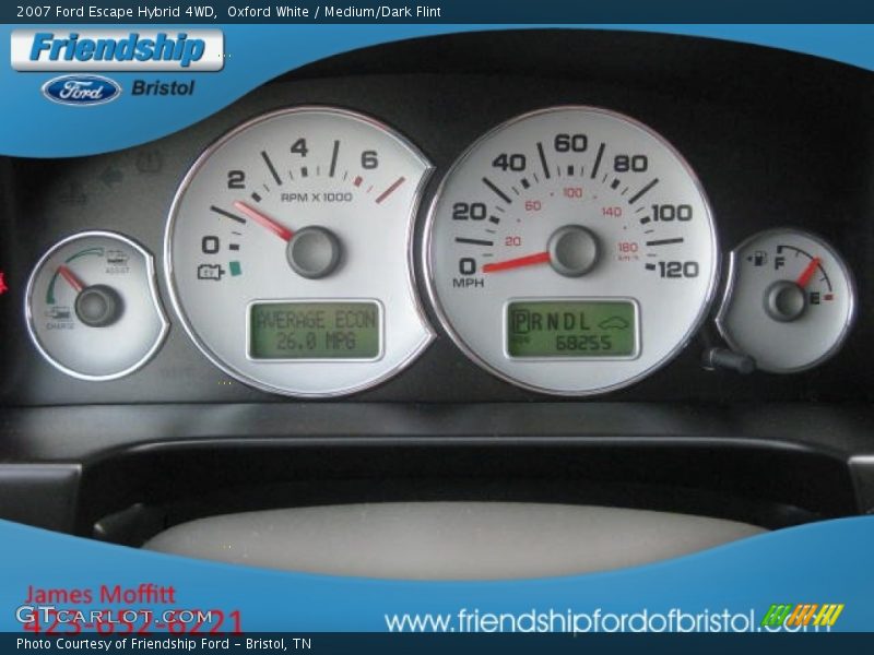Oxford White / Medium/Dark Flint 2007 Ford Escape Hybrid 4WD