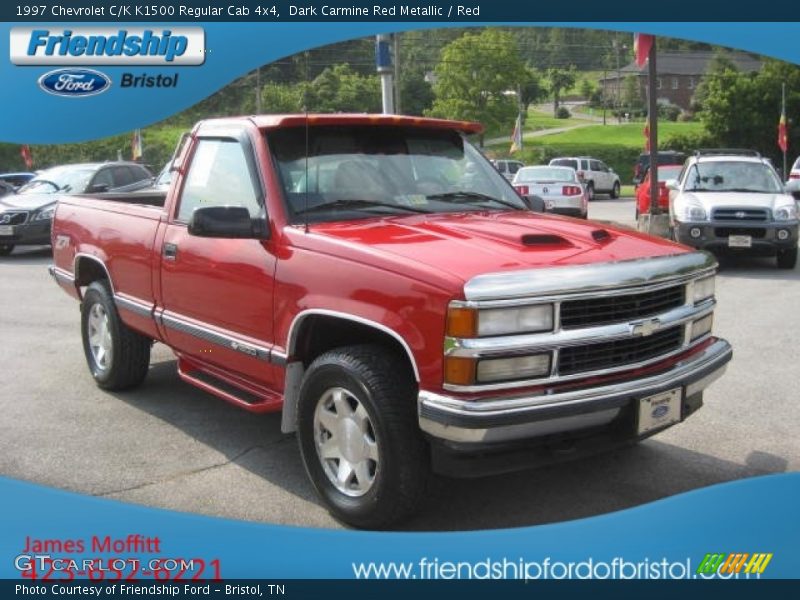 Dark Carmine Red Metallic / Red 1997 Chevrolet C/K K1500 Regular Cab 4x4