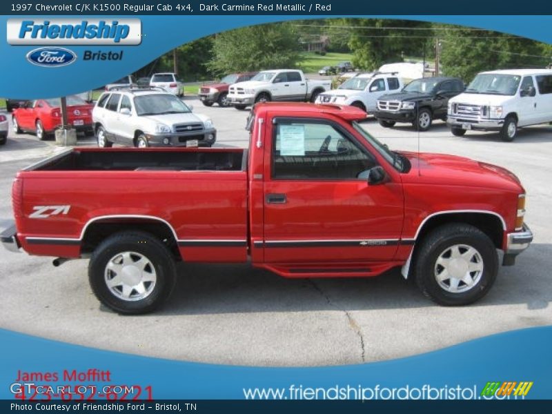 Dark Carmine Red Metallic / Red 1997 Chevrolet C/K K1500 Regular Cab 4x4