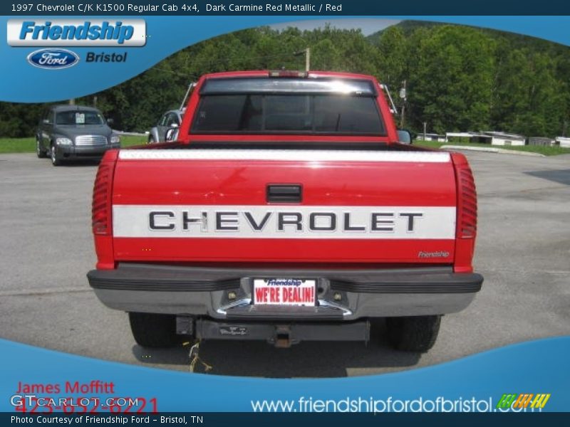 Dark Carmine Red Metallic / Red 1997 Chevrolet C/K K1500 Regular Cab 4x4