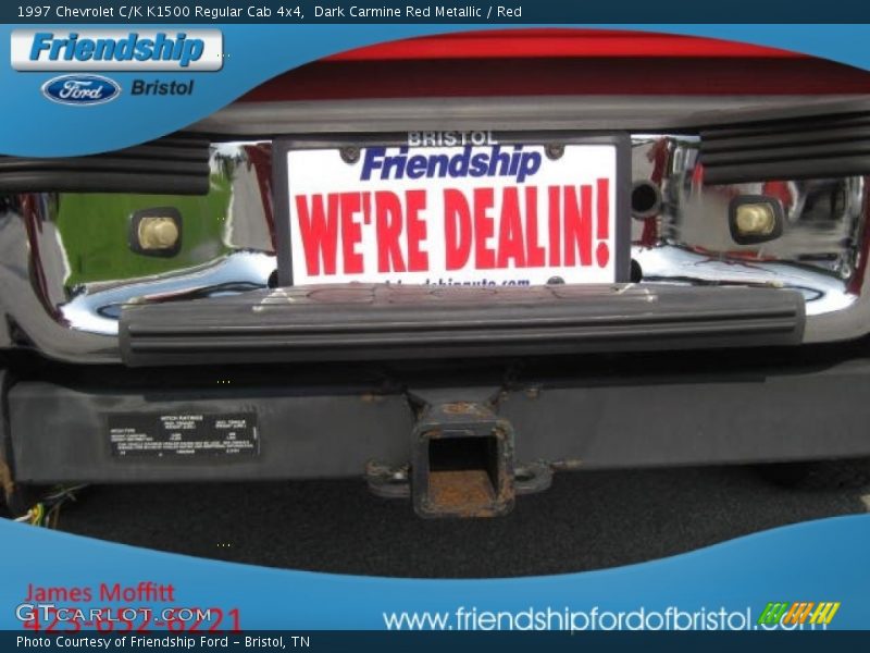 Dark Carmine Red Metallic / Red 1997 Chevrolet C/K K1500 Regular Cab 4x4