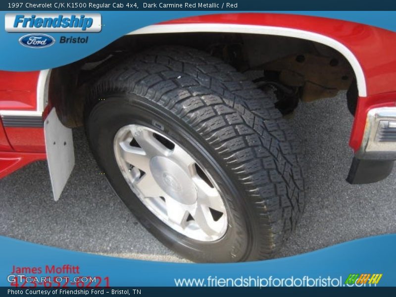 Dark Carmine Red Metallic / Red 1997 Chevrolet C/K K1500 Regular Cab 4x4