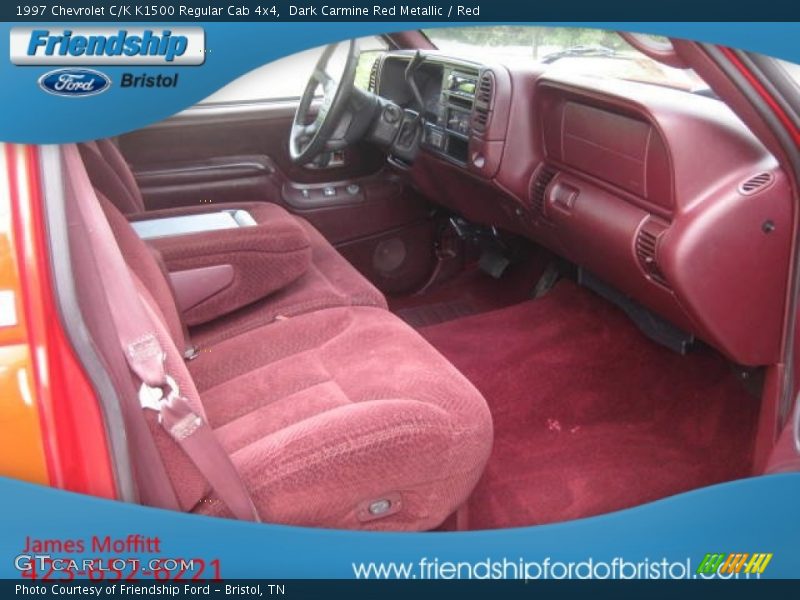 Dark Carmine Red Metallic / Red 1997 Chevrolet C/K K1500 Regular Cab 4x4