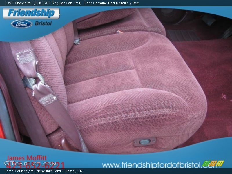 Dark Carmine Red Metallic / Red 1997 Chevrolet C/K K1500 Regular Cab 4x4