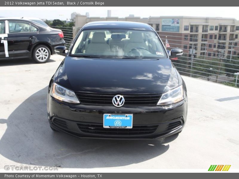 Black / Cornsilk Beige 2012 Volkswagen Jetta TDI Sedan