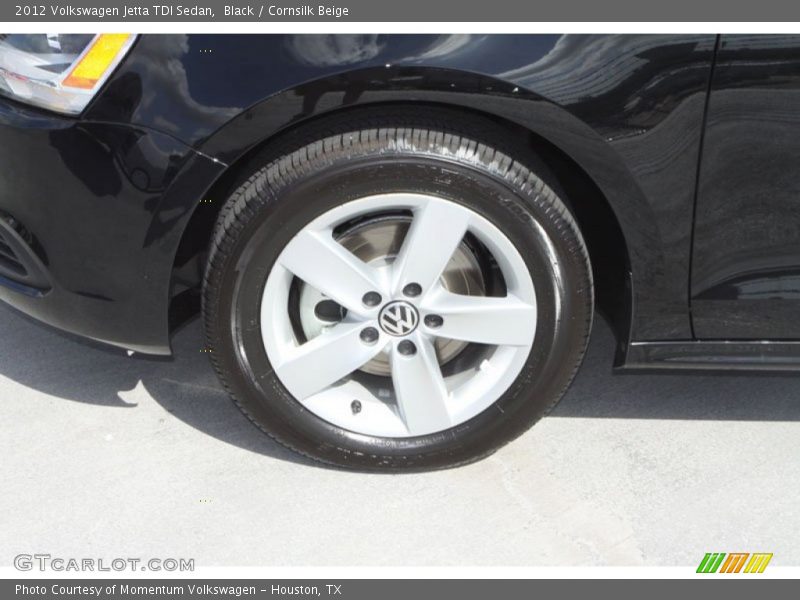 Black / Cornsilk Beige 2012 Volkswagen Jetta TDI Sedan