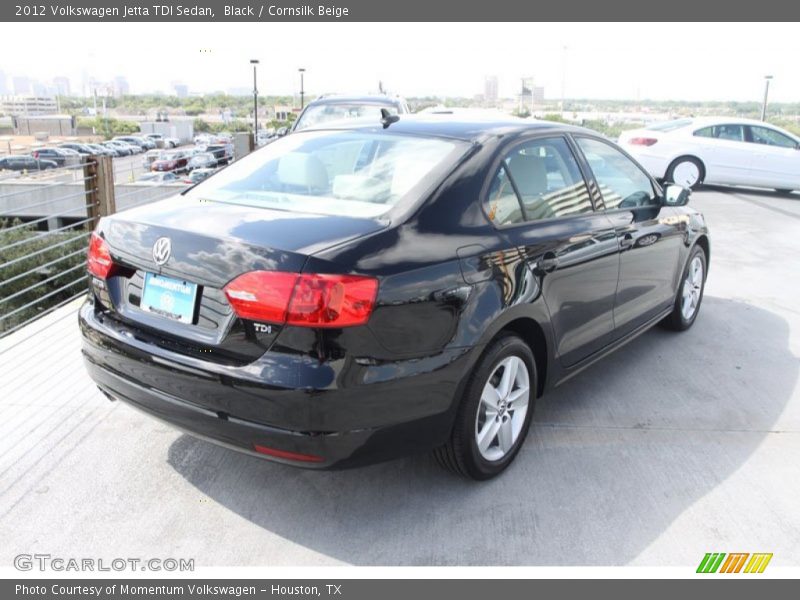 Black / Cornsilk Beige 2012 Volkswagen Jetta TDI Sedan