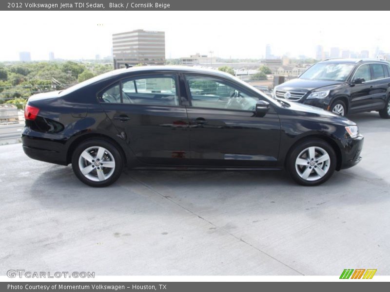 Black / Cornsilk Beige 2012 Volkswagen Jetta TDI Sedan