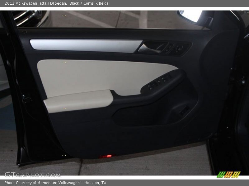 Black / Cornsilk Beige 2012 Volkswagen Jetta TDI Sedan