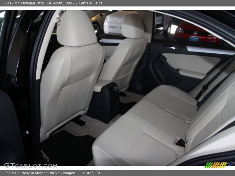 Black / Cornsilk Beige 2012 Volkswagen Jetta TDI Sedan