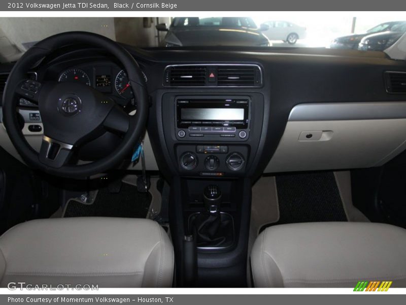 Black / Cornsilk Beige 2012 Volkswagen Jetta TDI Sedan