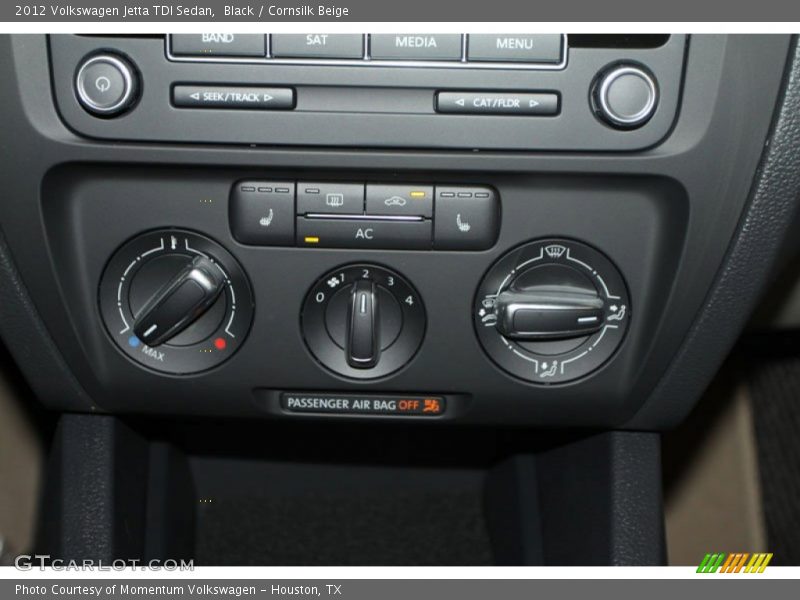 Black / Cornsilk Beige 2012 Volkswagen Jetta TDI Sedan