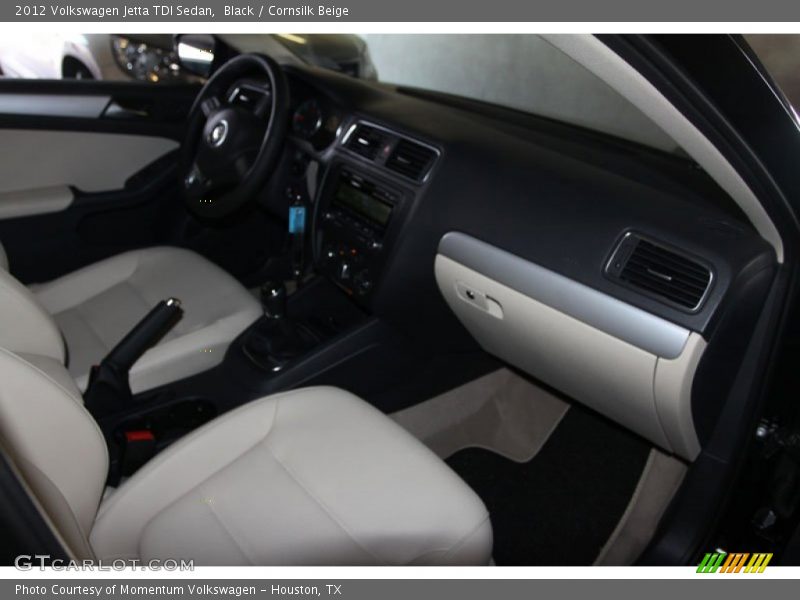 Black / Cornsilk Beige 2012 Volkswagen Jetta TDI Sedan