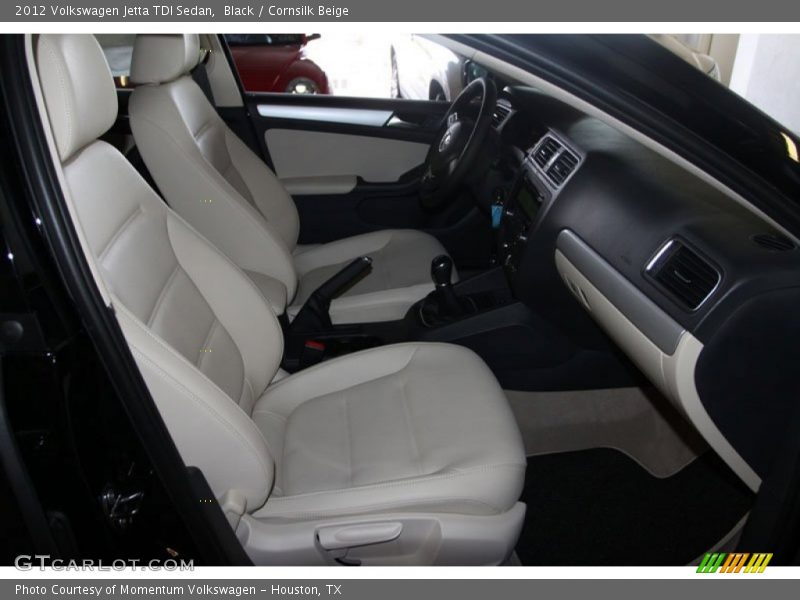 Black / Cornsilk Beige 2012 Volkswagen Jetta TDI Sedan