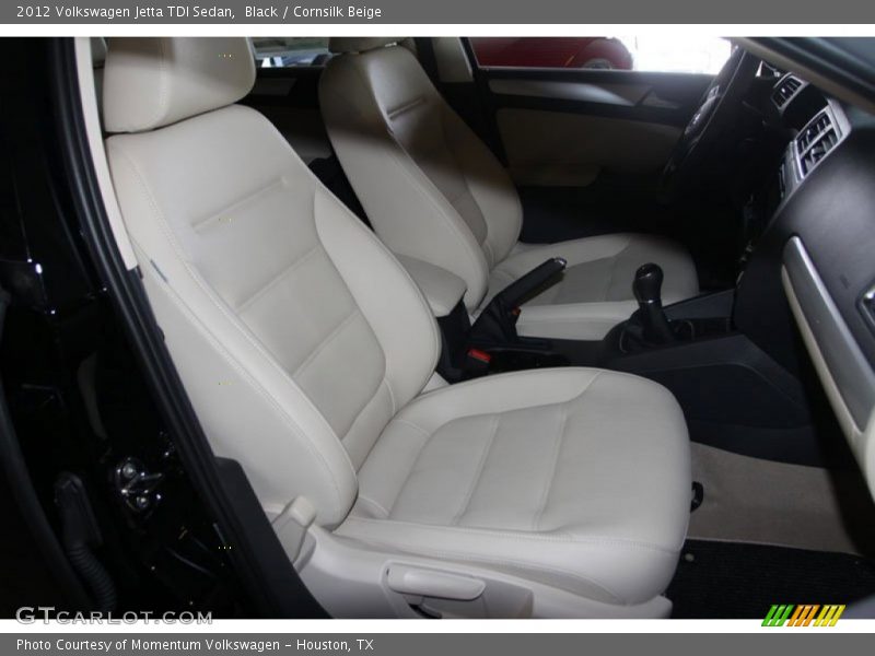 Black / Cornsilk Beige 2012 Volkswagen Jetta TDI Sedan