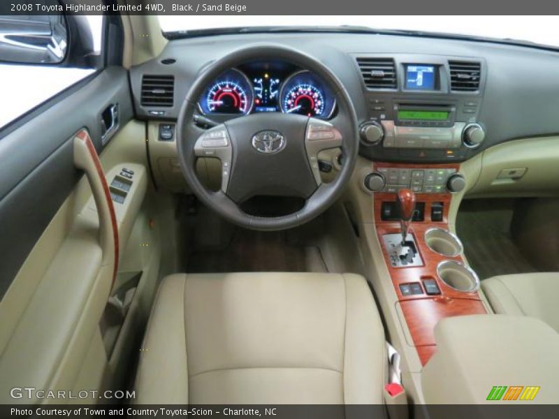 Black / Sand Beige 2008 Toyota Highlander Limited 4WD