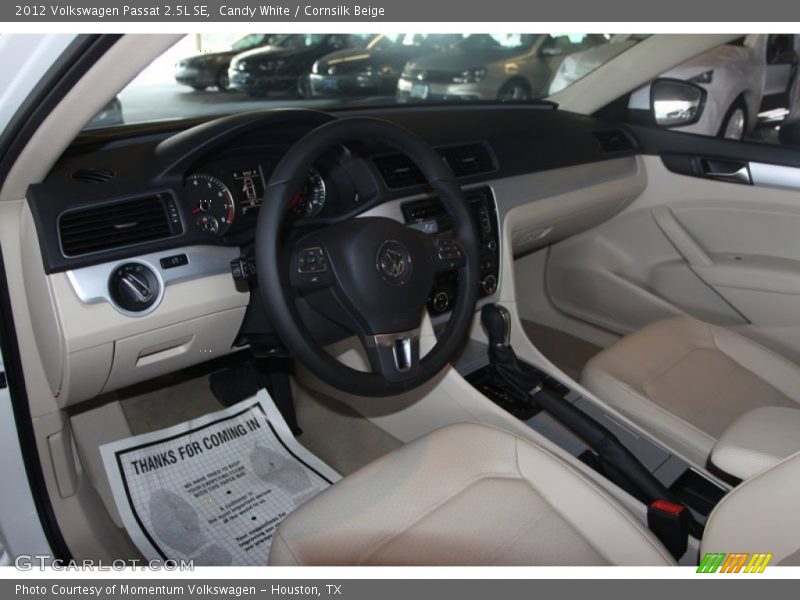 Candy White / Cornsilk Beige 2012 Volkswagen Passat 2.5L SE
