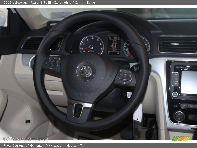 Candy White / Cornsilk Beige 2012 Volkswagen Passat 2.5L SE