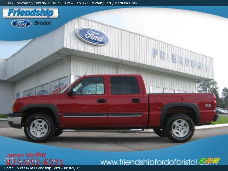 Victory Red / Medium Gray 2004 Chevrolet Silverado 1500 Z71 Crew Cab 4x4
