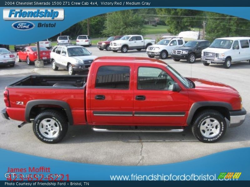 Victory Red / Medium Gray 2004 Chevrolet Silverado 1500 Z71 Crew Cab 4x4