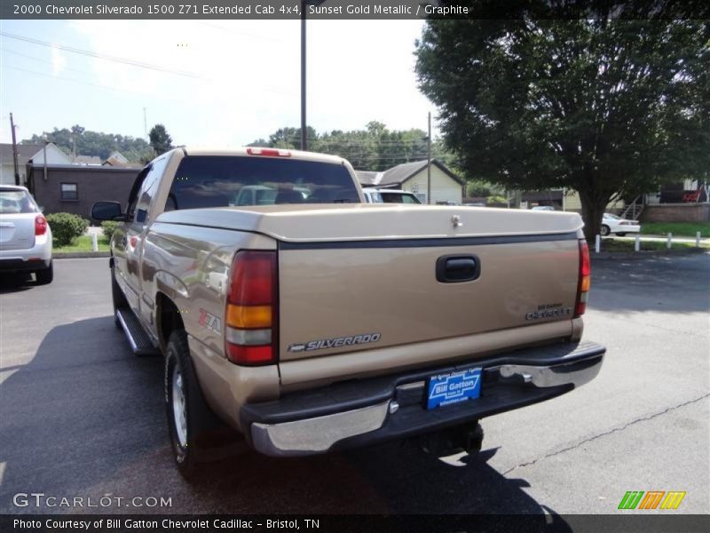 Sunset Gold Metallic / Graphite 2000 Chevrolet Silverado 1500 Z71 Extended Cab 4x4