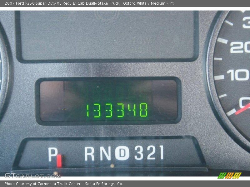 Oxford White / Medium Flint 2007 Ford F350 Super Duty XL Regular Cab Dually Stake Truck