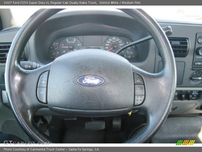 Oxford White / Medium Flint 2007 Ford F350 Super Duty XL Regular Cab Dually Stake Truck