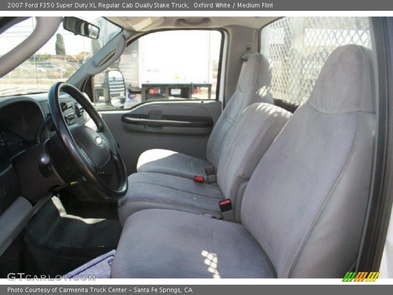 Oxford White / Medium Flint 2007 Ford F350 Super Duty XL Regular Cab Dually Stake Truck