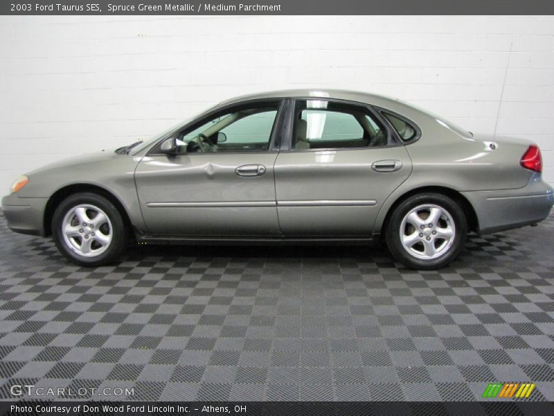 Spruce Green Metallic / Medium Parchment 2003 Ford Taurus SES