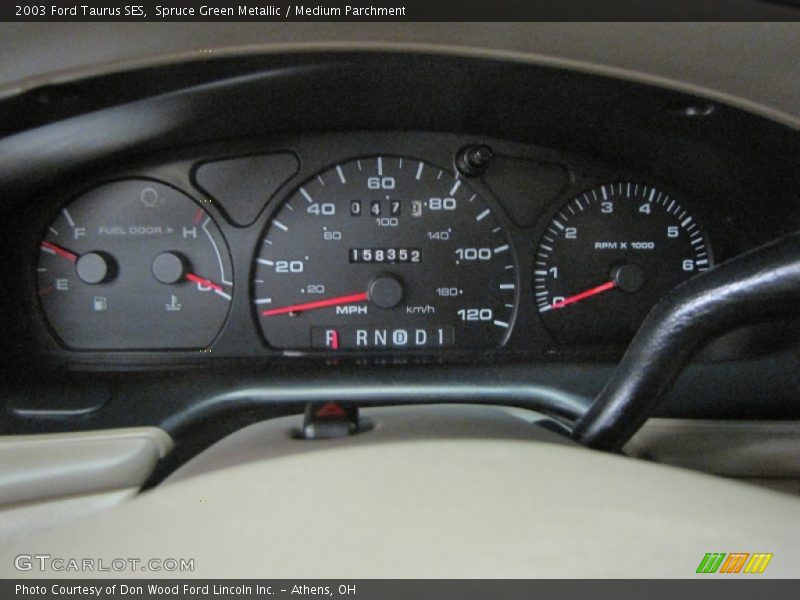Spruce Green Metallic / Medium Parchment 2003 Ford Taurus SES