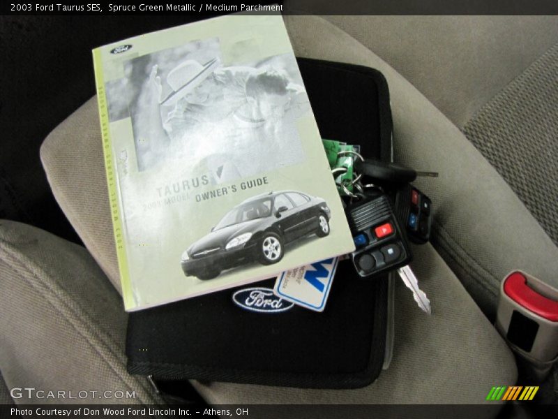 Spruce Green Metallic / Medium Parchment 2003 Ford Taurus SES